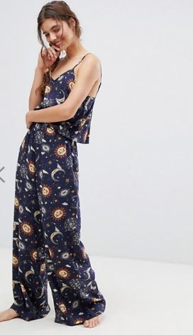 Fancy Inexpensive Women's Pajamas -Asos Astrology Cami Pajama Set 
