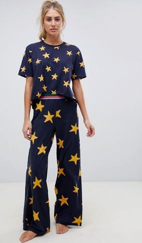 Fancy Inexpensive Women's Pajamas - Asos Star Print Wide Leg Pajamas