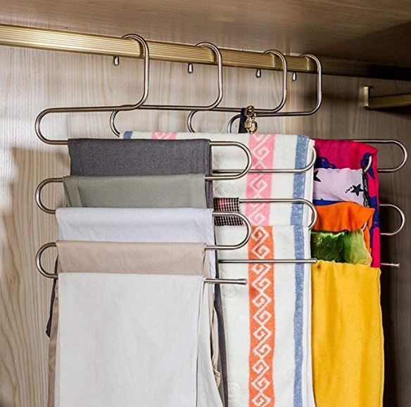 Bedroom Closet Declutter - Pants Hangers - Items to Organize and Declutter your bedroom closet now - click through to get yours here