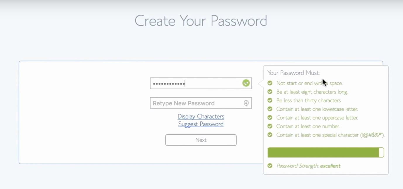 Bluehost - Create Your Password 
